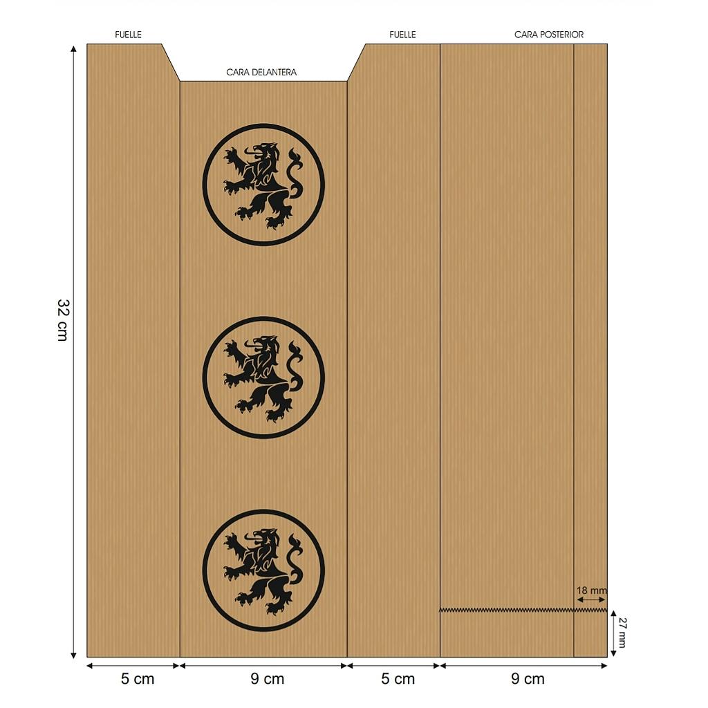 BOSSES ENTREPA IMPRESA 1000u (9+5x30) KRAFT LEON (LB)